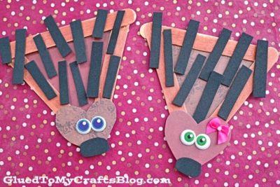 Craft Foam & Popsicle Stick Porcupine