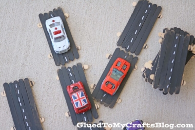 Popsicle Stick Race Track