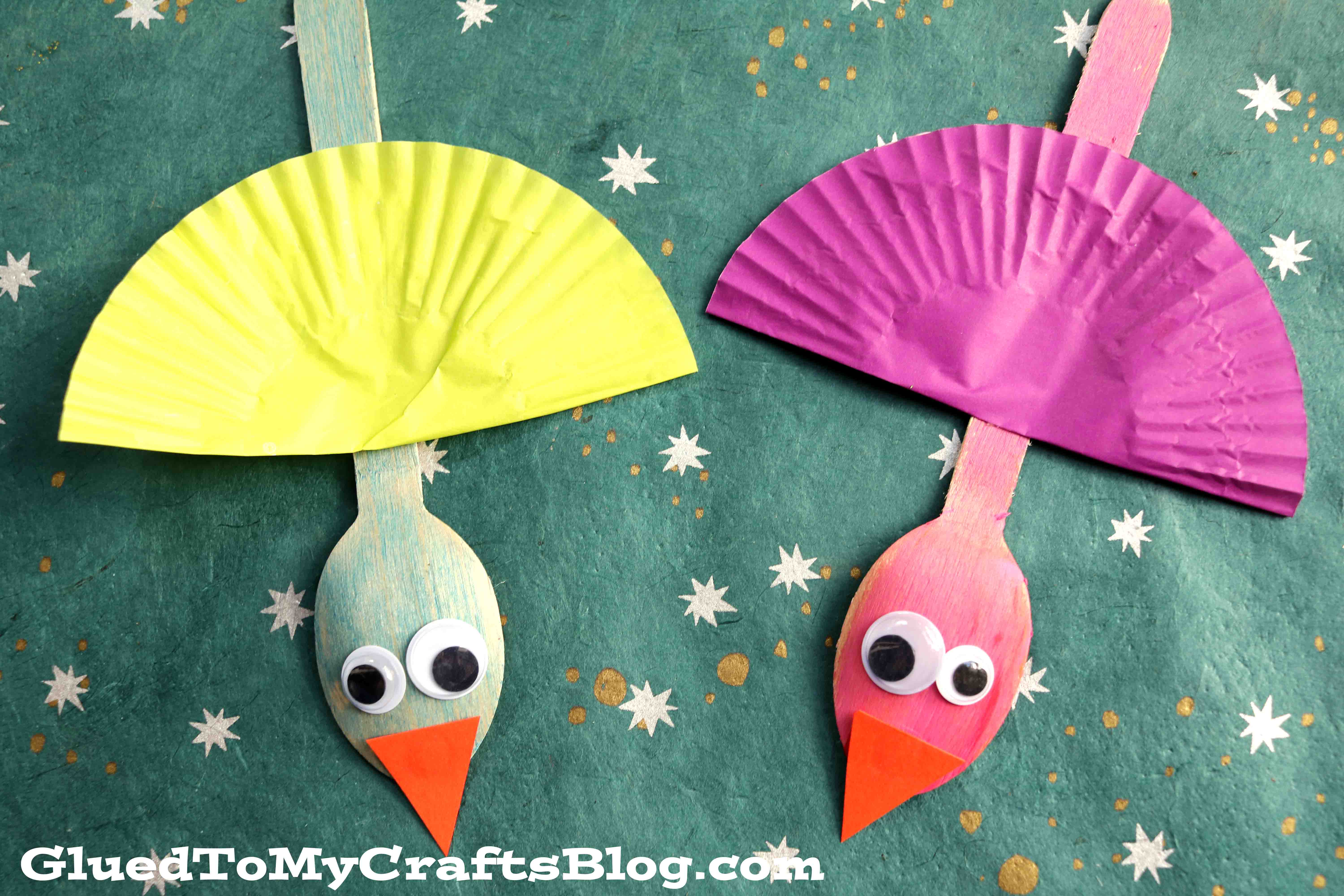 Wooden Spoon Bird Puppet - Kid Craft Idea