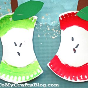 Paper Plate Apple Core - Kid Craft