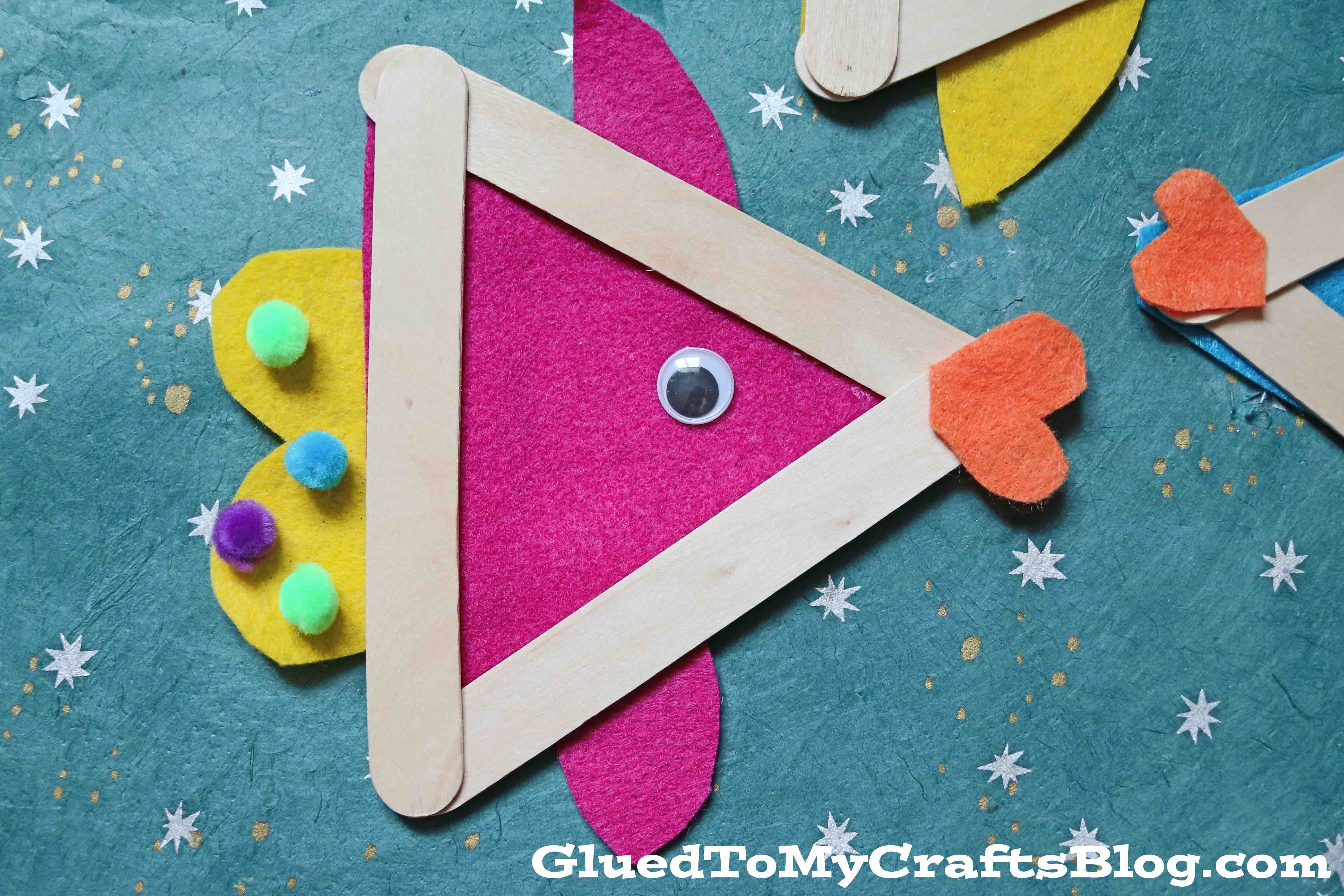 Popsicle Stick & Craft Felt Fish - Kid Craft Idea