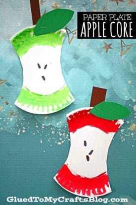 Paper Plate Apple Core - Kid Craft