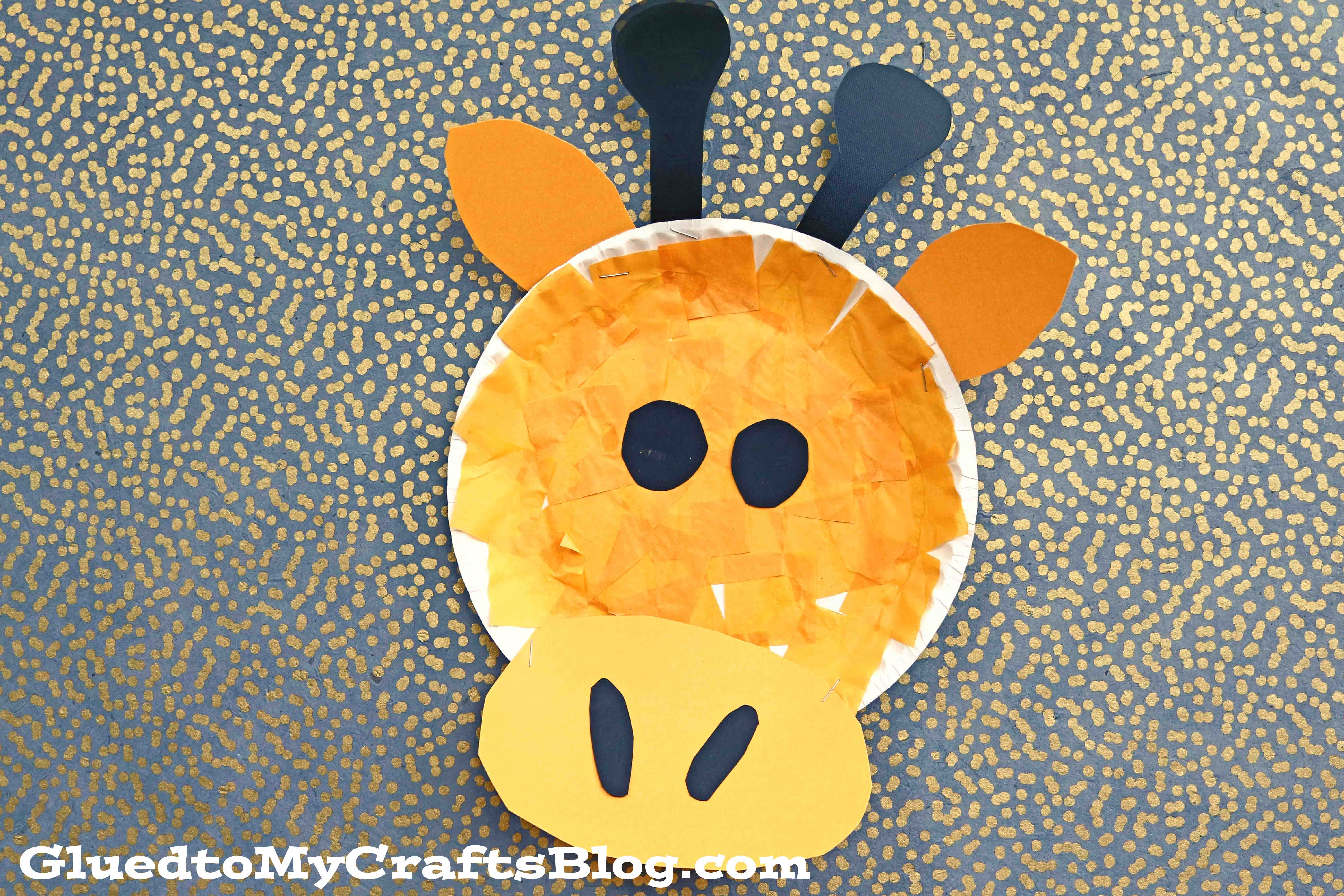Tissue Paper & Paper Plate Giraffe - Kid Craft Idea
