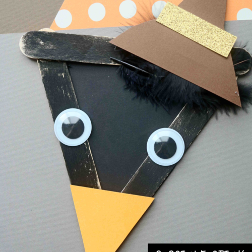 Popsicle Stick Black Crow Craft
