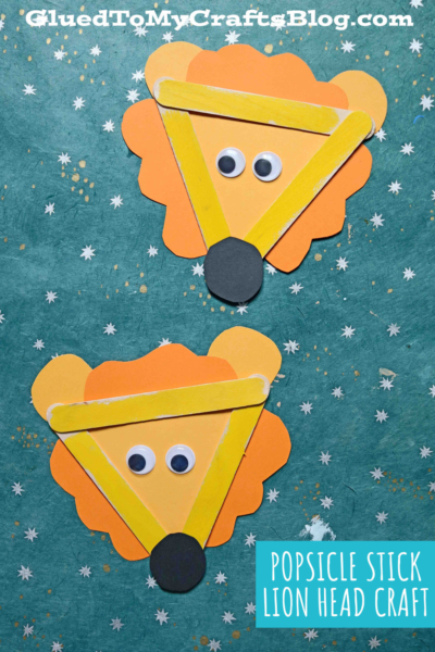 Popsicle Stick Lion Head - Kid Craft Idea