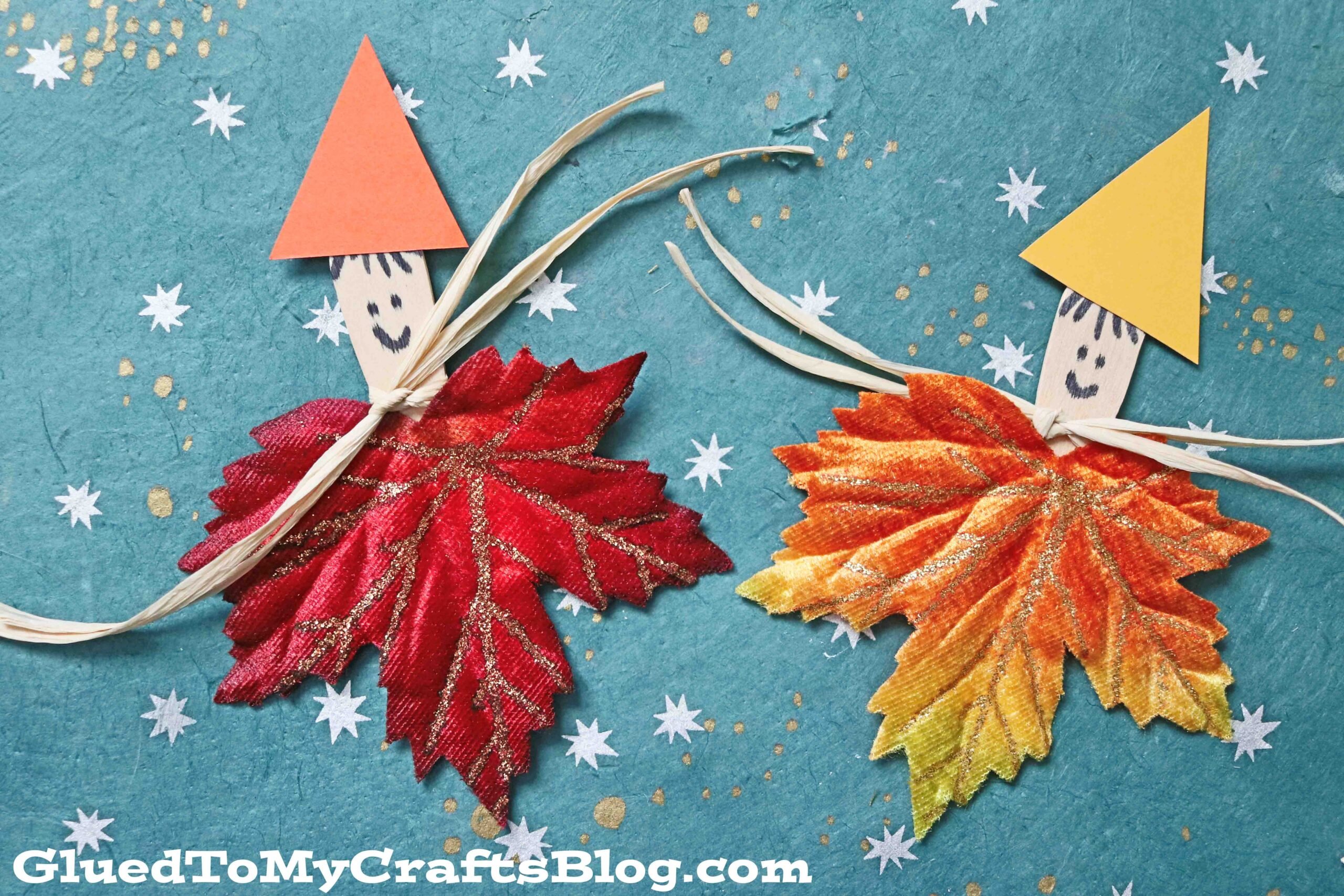 Wood Scoop Stick Leaf Elves - Kid Craft Idea For Fall