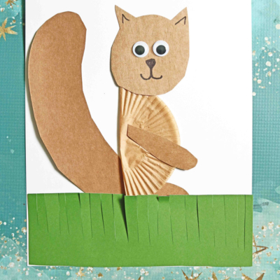 Cupcake Liner Squirrel - Kid Craft Idea For Story Time