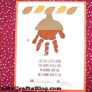Handprint Acorn Poem - Free Printable