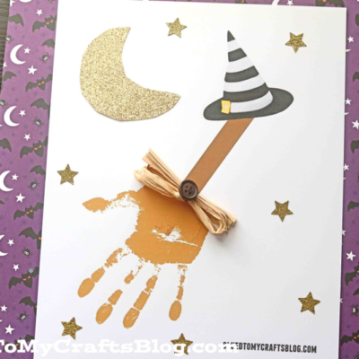 Handprint Broom Craft For Halloween