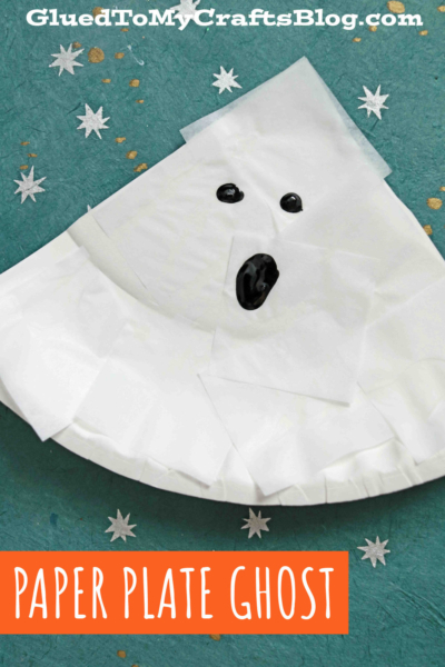Tissue Paper & Paper Plate Ghosts - Halloween Kid Craft