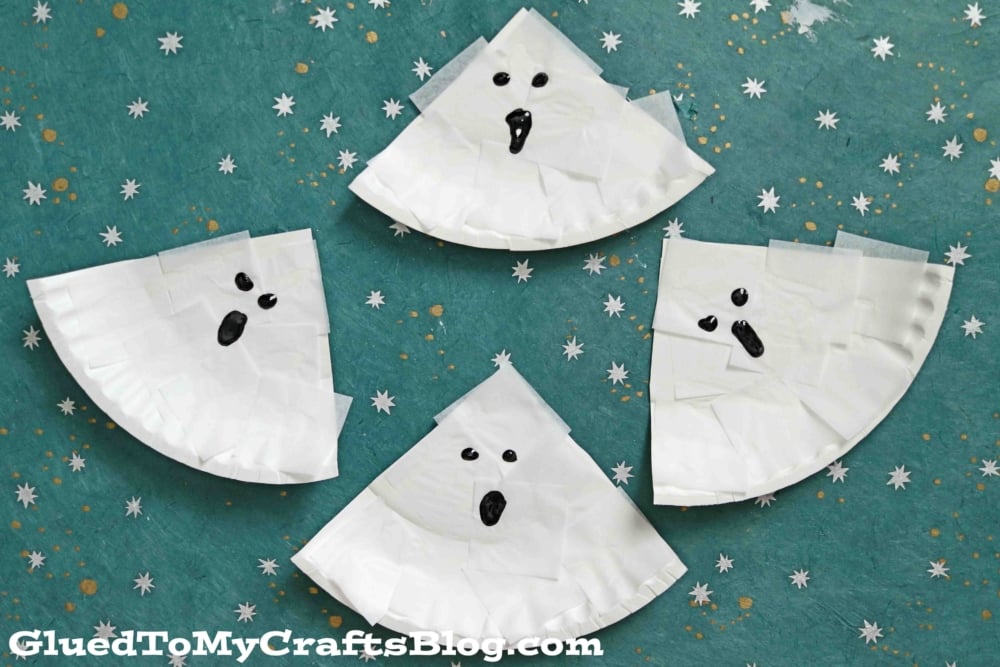 Tissue Paper & Paper Plate Ghosts