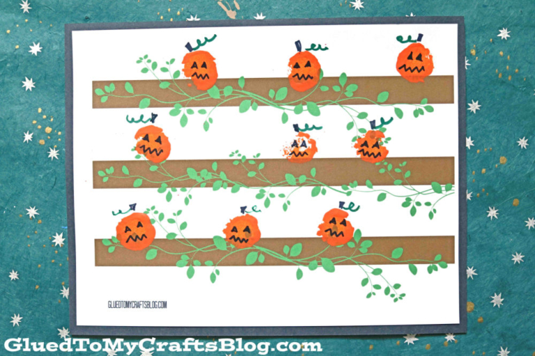 Pom Pom Painted Pumpkin Patch Craft