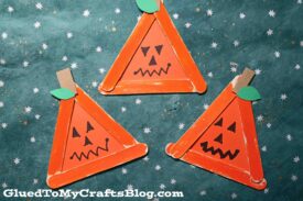 Popsicle Stick Jack-O-Lantern Face - Kid Craft Idea