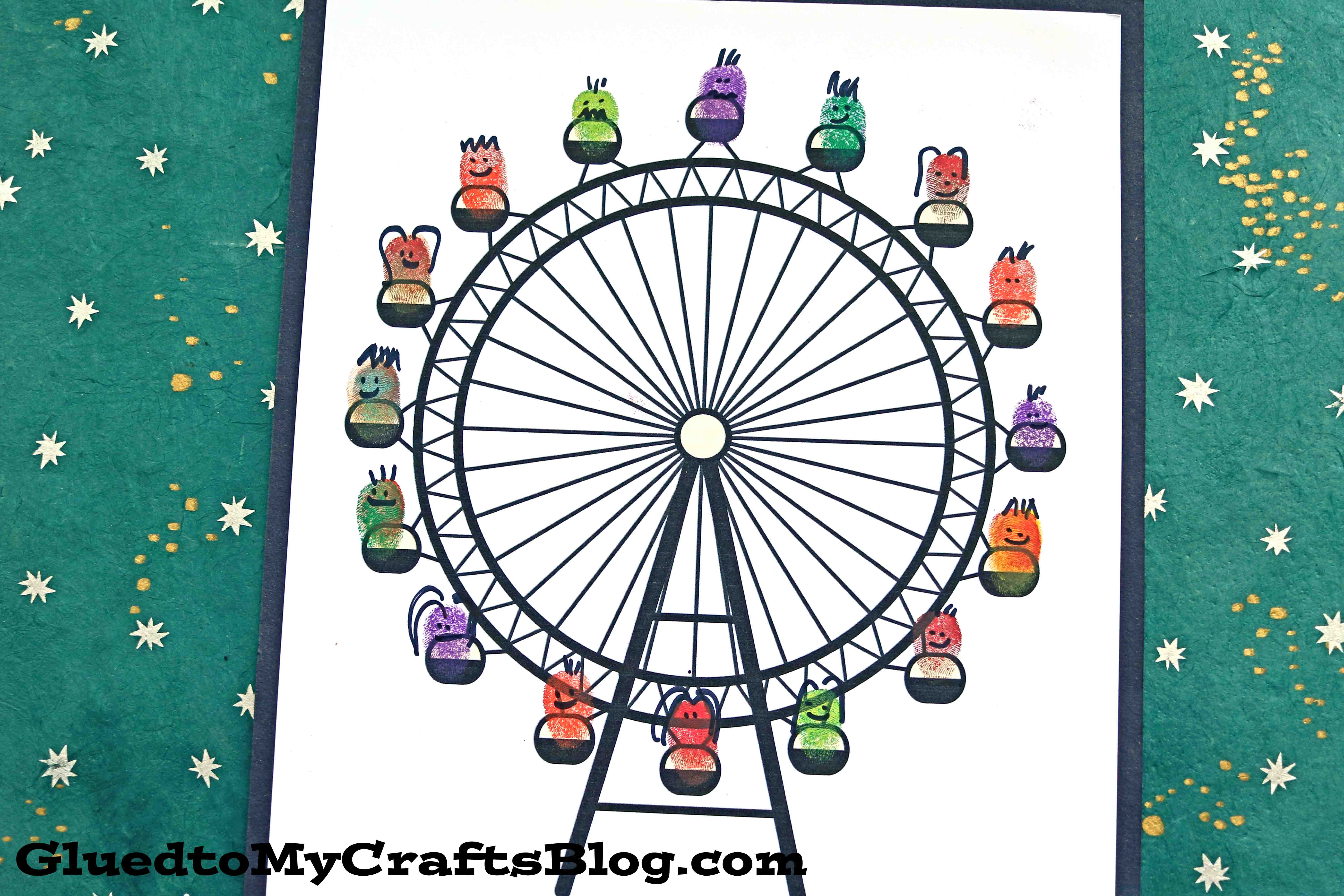 Thumbprint Ferris Wheel - Kid Craft Idea