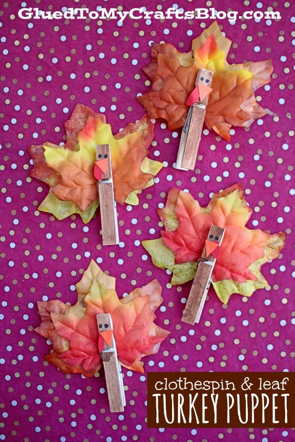 Clothespin Leaf Turkeys