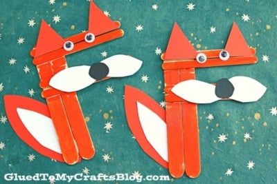 "F" is for Craft Stick Fox