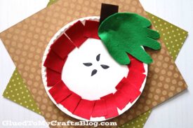 Paper Plate Felt Apple - Kid Craft