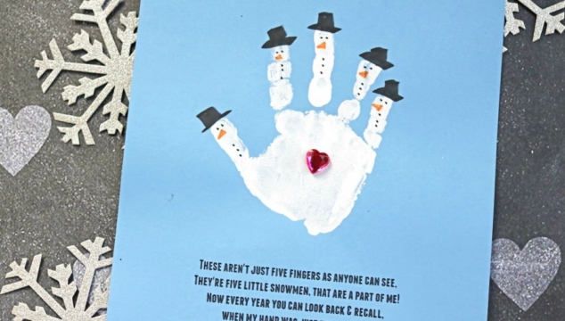 Handprint 5 Little Snowman Poem Keepsake