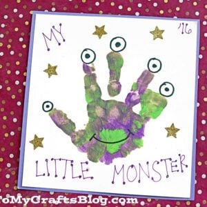 Mommy's Little Monster - Handprint Craft Idea For Halloween