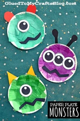 Paper Plate Monster - Kid Craft Idea For Halloween