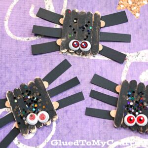 Popsicle Stick Spiders - Kid Craft Idea For Halloween