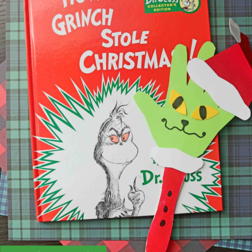 Handprint Grinch Puppet Craft Idea For Kids