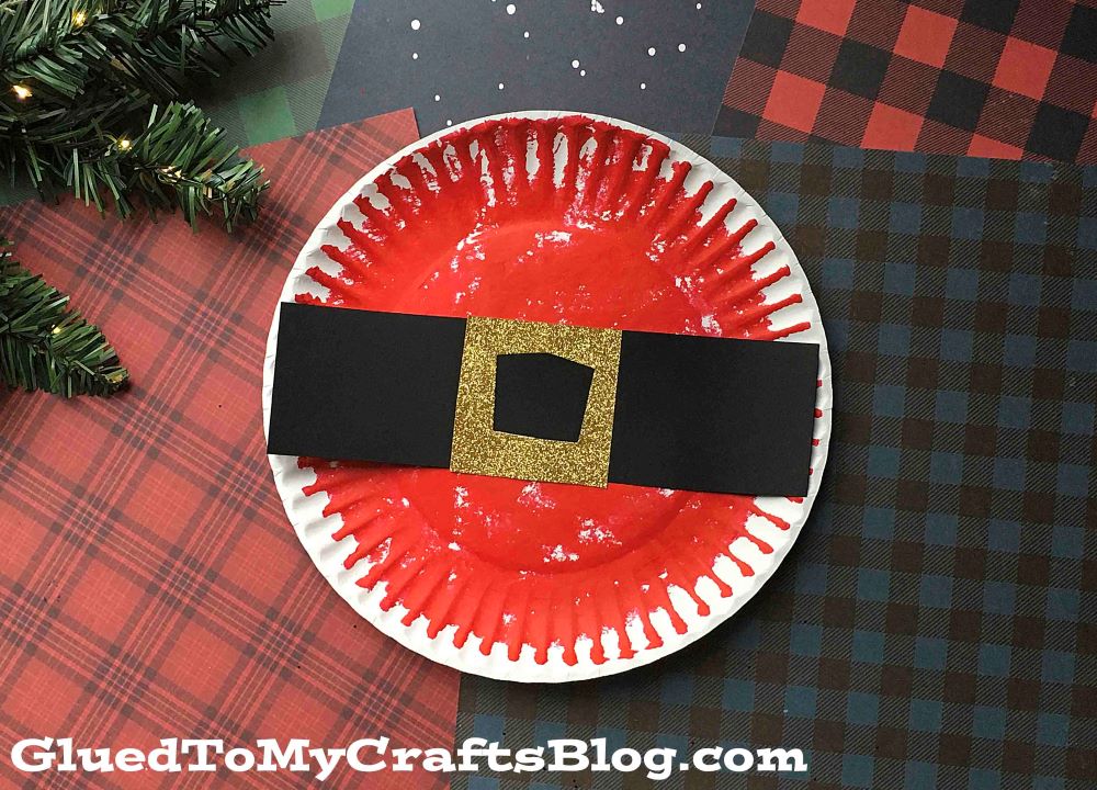 Paper Plate Santa Belly