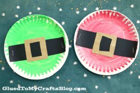 Painted Paper Plate Santa Belly - Kid Craft Idea For Christmas