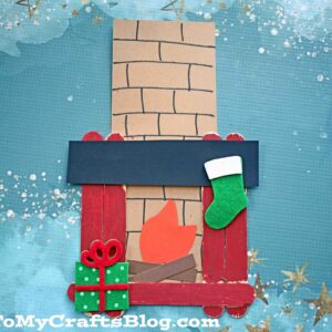 Popsicle Stick Christmas Fireplace - Kid Craft