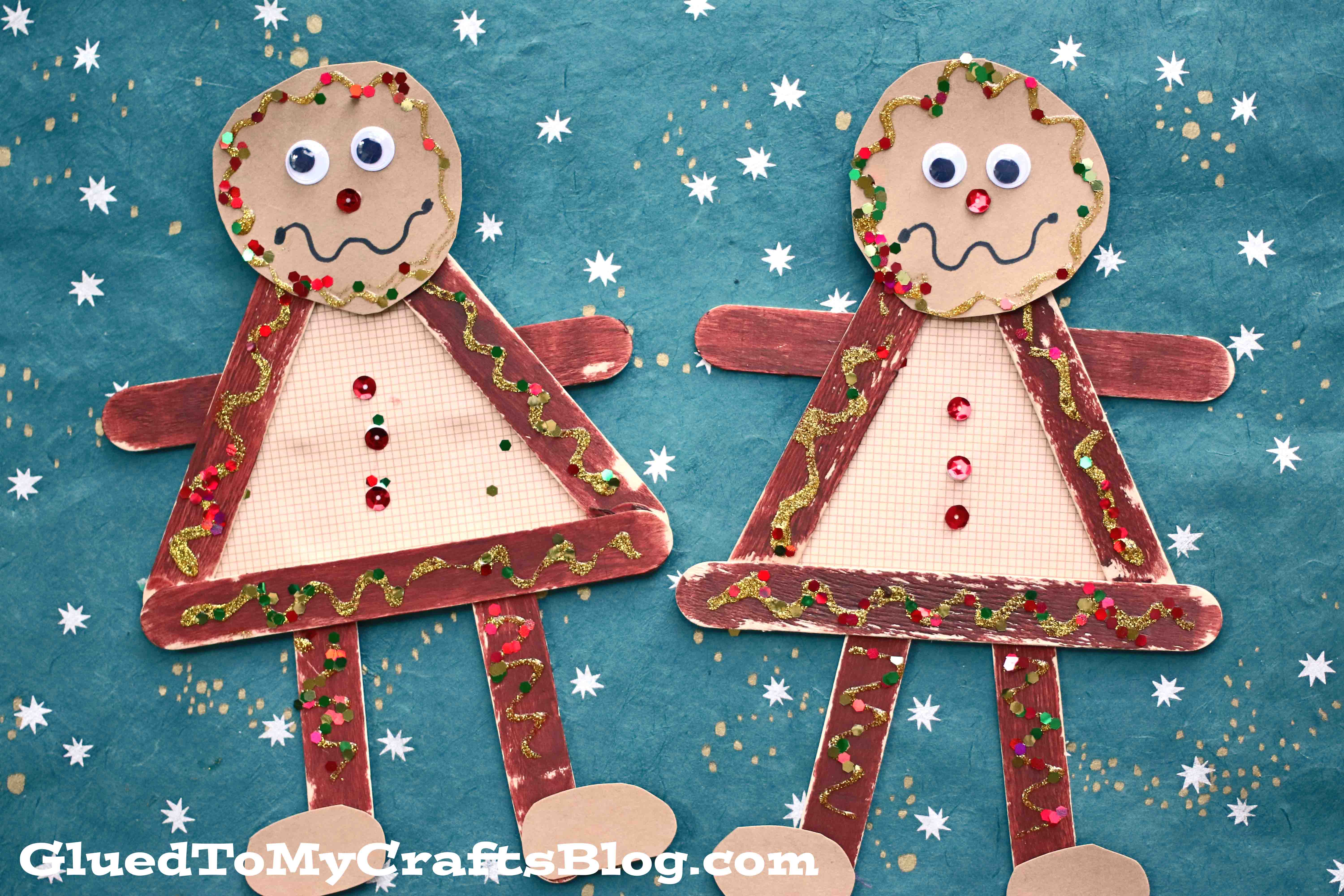 Popsicle Stick Gingerbread Man - Kid Craft