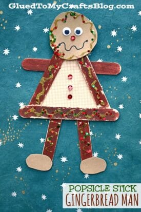 Popsicle Stick Gingerbread Man - Kid Craft