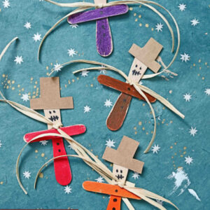 Scoop Stick Scarecrow Puppets - Kid Craft