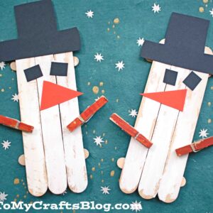 Popsicle Stick Snowman Puppet - Kid Craft