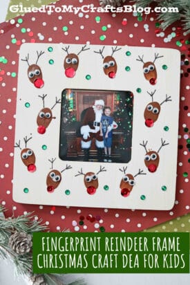 Thumbprint Reindeer Frame - Christmas Gift Idea