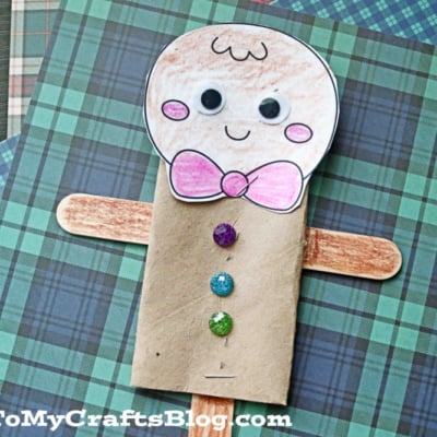 Toilet Paper Roll Gingerbread Man
