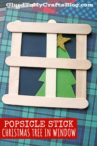 Popsicle Stick Tree In Window Craft