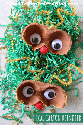Egg Carton Reindeer - Kid Craft