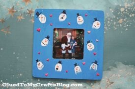 Thumbprint Snowman Frame - Kid Craft Idea For Winter