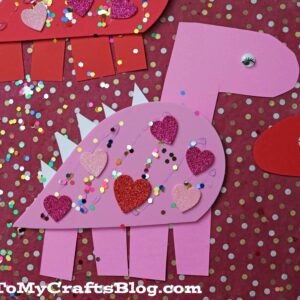 Craft Foam Valentine Dinosaur - Kid Craft