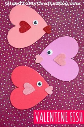 Craft Foam Heart Valentine Fish - Kid Craft