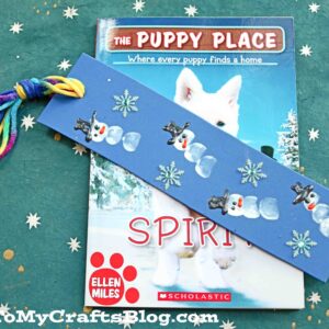 Thumbprint Snowman Bookmarks - Kid Craft