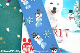 Thumbprint Snowman Bookmarks - Kid Craft