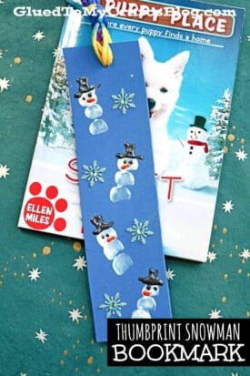 Thumbprint Snowman Bookmarks - Kid Craft