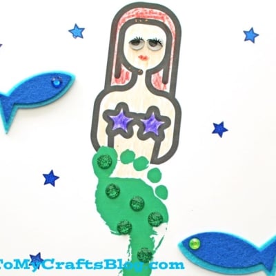Footprint Mermaid Keepsake - Free Printable!