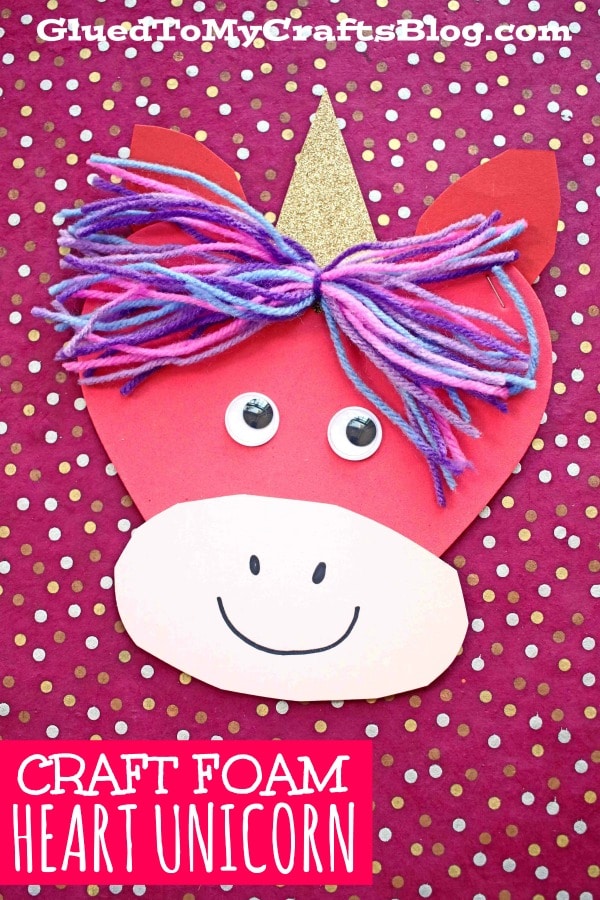 Craft Foam Heart Unicorn - Kid Craft