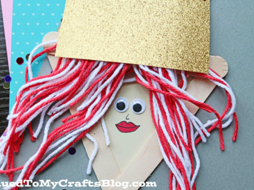 Popsicle Stick Queen of Hearts Craft