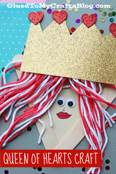 Popsicle Stick Queen of Hearts Craft