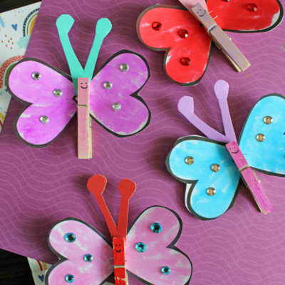 Clothespin Love Bug Butterfly Craft Idea