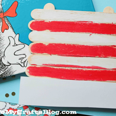 Popsicle Stick Cat In The Hat – Dr Seuss Hat Inspired Kid Craft Idea