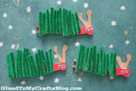 Pipe Cleaner & Clothespin Caterpillar - Kid Craft Idea